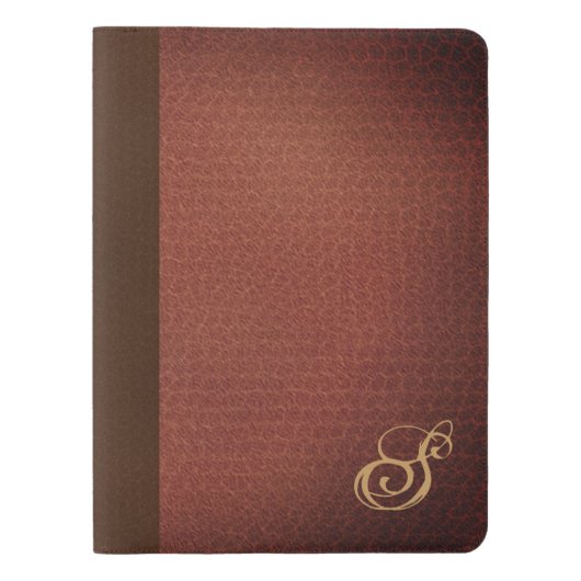 Faux Leather Kijk Elegant Monogramed Extra Groot Moleskine Notitieboekje (Voorkant)