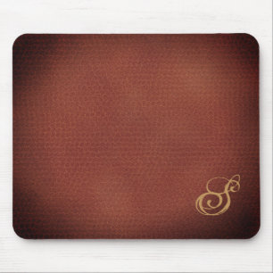 Faux Leather Kijk Elegant Monogramed Muismat