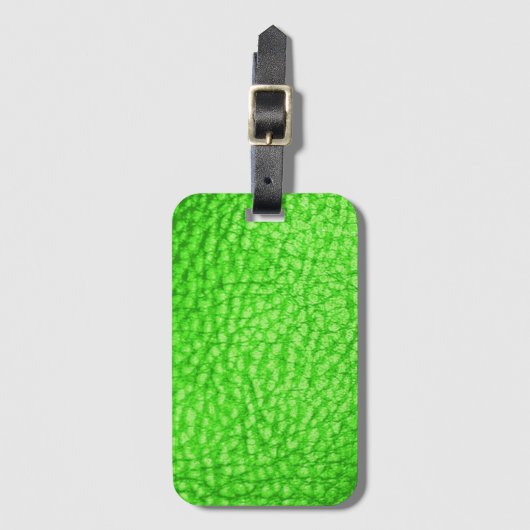 Faux Leather Light Limoen Bagagelabel (Voorkant (verticaal))