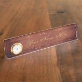 Faux Leather Look Jouw namen toevoegen Naambordje (Zijkant)