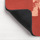 Faux Leather Look Noodlijdende Tekst Monogram Naam Muismat (Hoek)