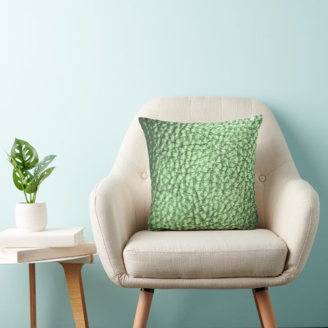 Faux Leather Mermaid Green Kussen (Stoel)