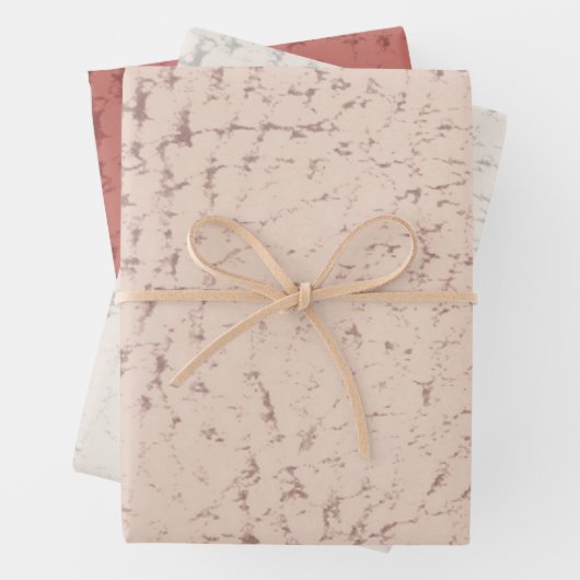 Faux Leather Mix-ontwerp - Roze Inpakpapier Vel (In situ)