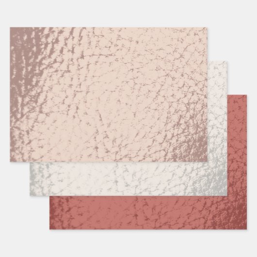Faux Leather Mix-ontwerp - Roze Inpakpapier Vel (Set)