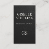 Faux Leather Modern Accountant Tax Preparer CPA Visitekaartje (Voorkant)