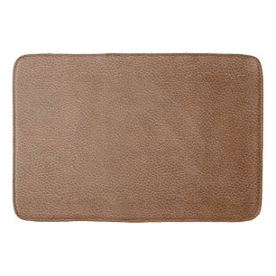 Faux Leather Natural Brown Badmat