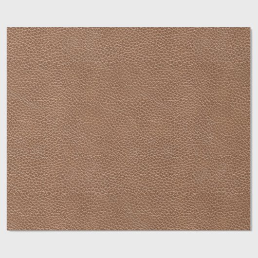 Faux Leather Natural Brown Cadeaupapier (Vlak)