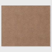 Faux Leather Natural Brown Cadeaupapier (Vlak)
