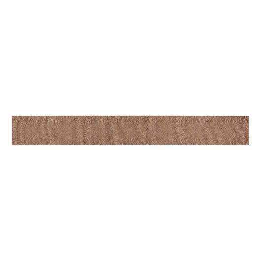 Faux Leather Natural Brown Grosgrain Lint (Voorkant)