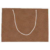 Faux Leather Natural Brown Large Cadeautasje (Achterkant)