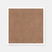 Faux Leather Natural Brown Servetten (Voorkant)