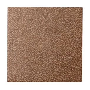 Faux Leather Natural Brown Tegeltje