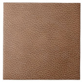 Faux Leather Natural Brown Tegeltje (Voorkant)