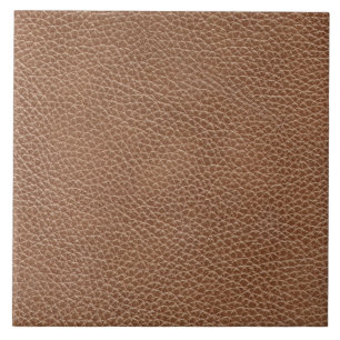 Faux Leather Natural Brown Tegeltje