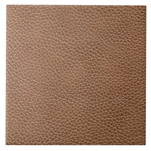 Faux Leather Natural Brown Tegeltje (Voorkant)