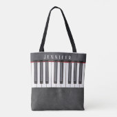 Faux Leather Piano Music Canvas tassen (Achterkant)