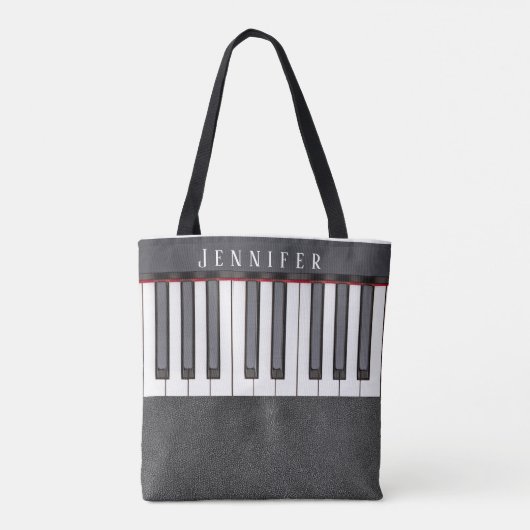 Faux Leather Piano Music Canvas tassen (Achterkant)