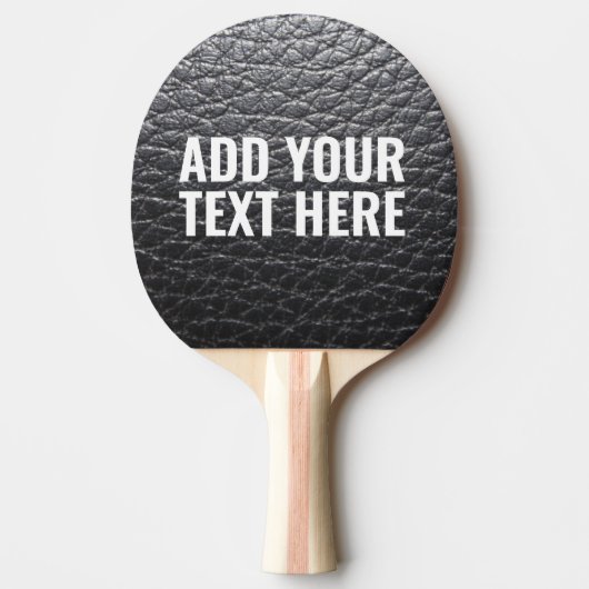 FAUX LEATHER PONG PADDLE ADD JOUW TEKST TOEVOEGEN TAFELTENNISBATJE (Voorkant)