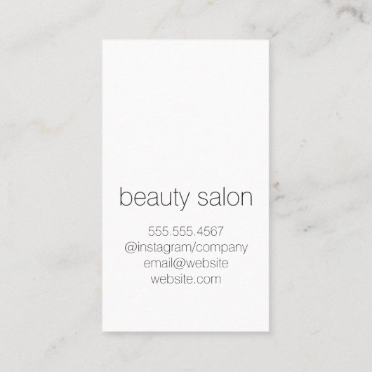 Faux Leather Print / monogram Visitekaartje (Achterkant)