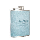 Faux Leather Turquoise Dochter Afstudeerder Gift Heupfles (Rechts)