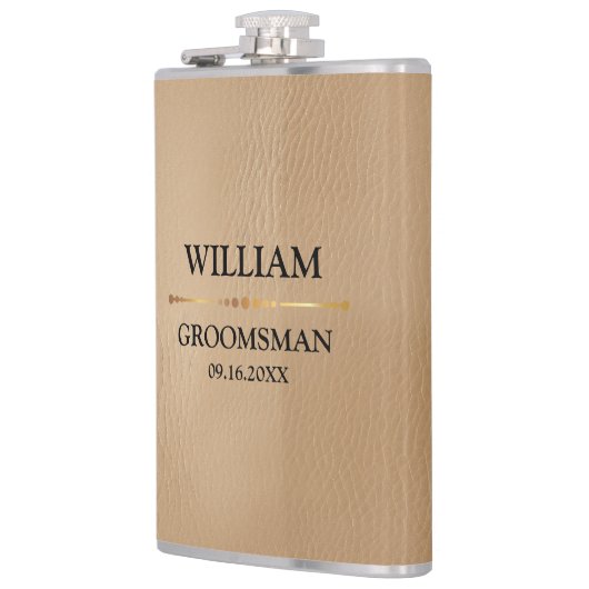 Faux Leather Vinyl Wrapped Heupfles (Links)