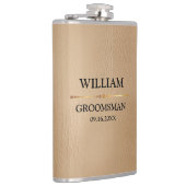 Faux Leather Vinyl Wrapped Heupfles (Rechts)