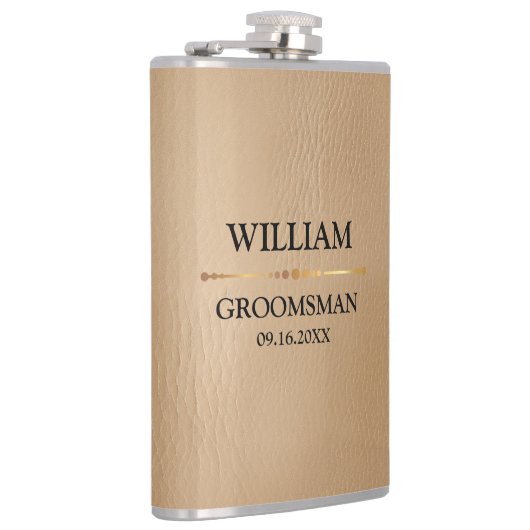 Faux Leather Vinyl Wrapped Heupfles (Rechts)