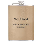 Faux Leather Vinyl Wrapped Heupfles (Voorkant)