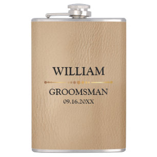 Faux Leather Vinyl Wrapped Heupfles