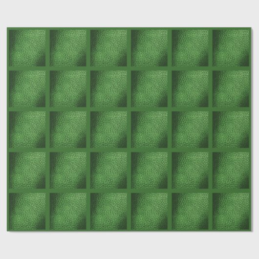 Faux Leather Warm Forest Green Design Cadeaupapier (Vlak)