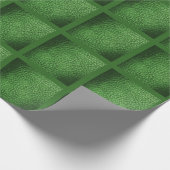Faux Leather Warm Forest Green Design Cadeaupapier (Hoek)