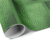 Faux Leather Warm Forest Green Design Cadeaupapier (Rol Hoek)