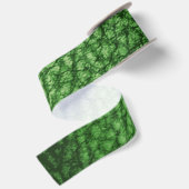 Faux Leather Warm Forest Green Design Satijnen Lint (Achterkant)
