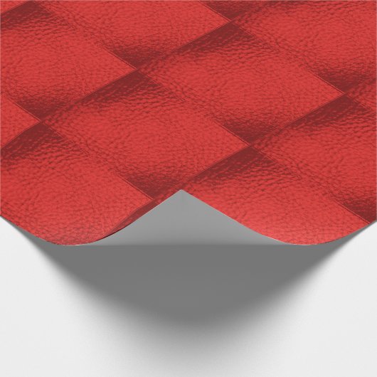 Faux Leather Warm Tangarine Cadeaupapier (Hoek)