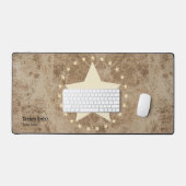 Faux Leather Western Look Naam & Titel Bureaumat (Keyboard & Muis)