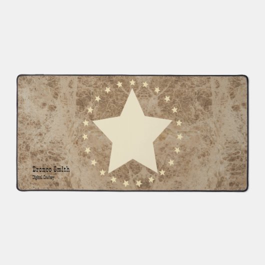 Faux Leather Western Look Naam & Titel Bureaumat (Voorkant)