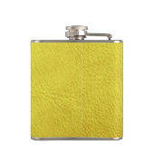 Faux Leather Yellow Dochter Afstudeerder Gift Heupfles (Achterkant)