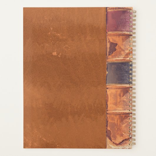 Faux leder  Antiek Planner (Achterkant)