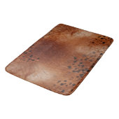 Faux leder bruine luipaard vlekken badmat (Gekanteld)