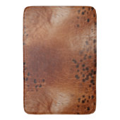 Faux leder bruine luipaard vlekken badmat (Voorkant Verticaal)