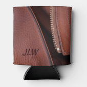 Faux leder en Satin Unzipperd  Blikjeskoeler (Voorkant)