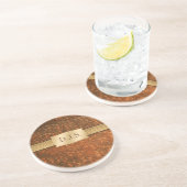 Faux leder en Snakeskin Sandstone Onderzetter (Zijkant)