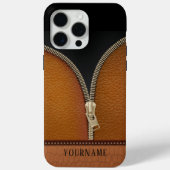 Faux leder met Zipper Case-Mate iPhone Case (Achterkant)