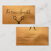 Faux leder/Salon Stylist Visitekaartje (Voorkant / Achterkant)