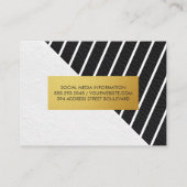 Faux leder White Stripes Gold Metallic Label (Achterkant)