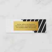 Faux leder White Stripes Gold Metallic Label (Achterkant)