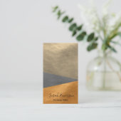 Faux lederen afdrukken | Mode kleurenblok Visitekaartje (Staand voorkant)