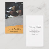 Faux lederen afdrukken | Mode kleurenblok Visitekaartje (Voorkant / Achterkant)