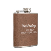 Faux lederen bruin Afstuderen cadeau Heupfles (Rechts)