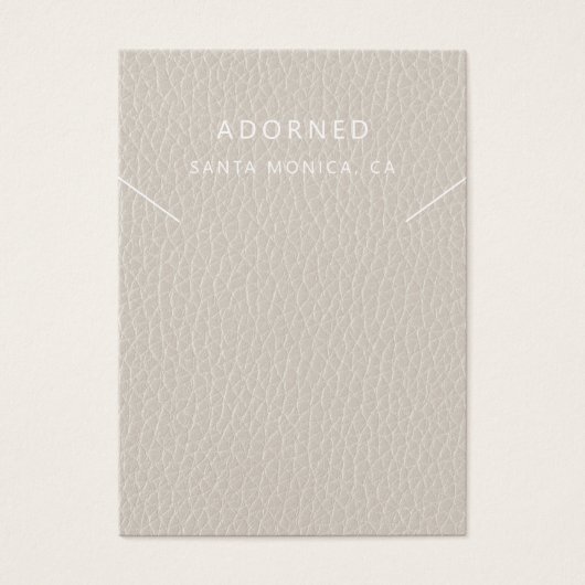 Faux lederen chique Ketting display Kaart (Voorkant)